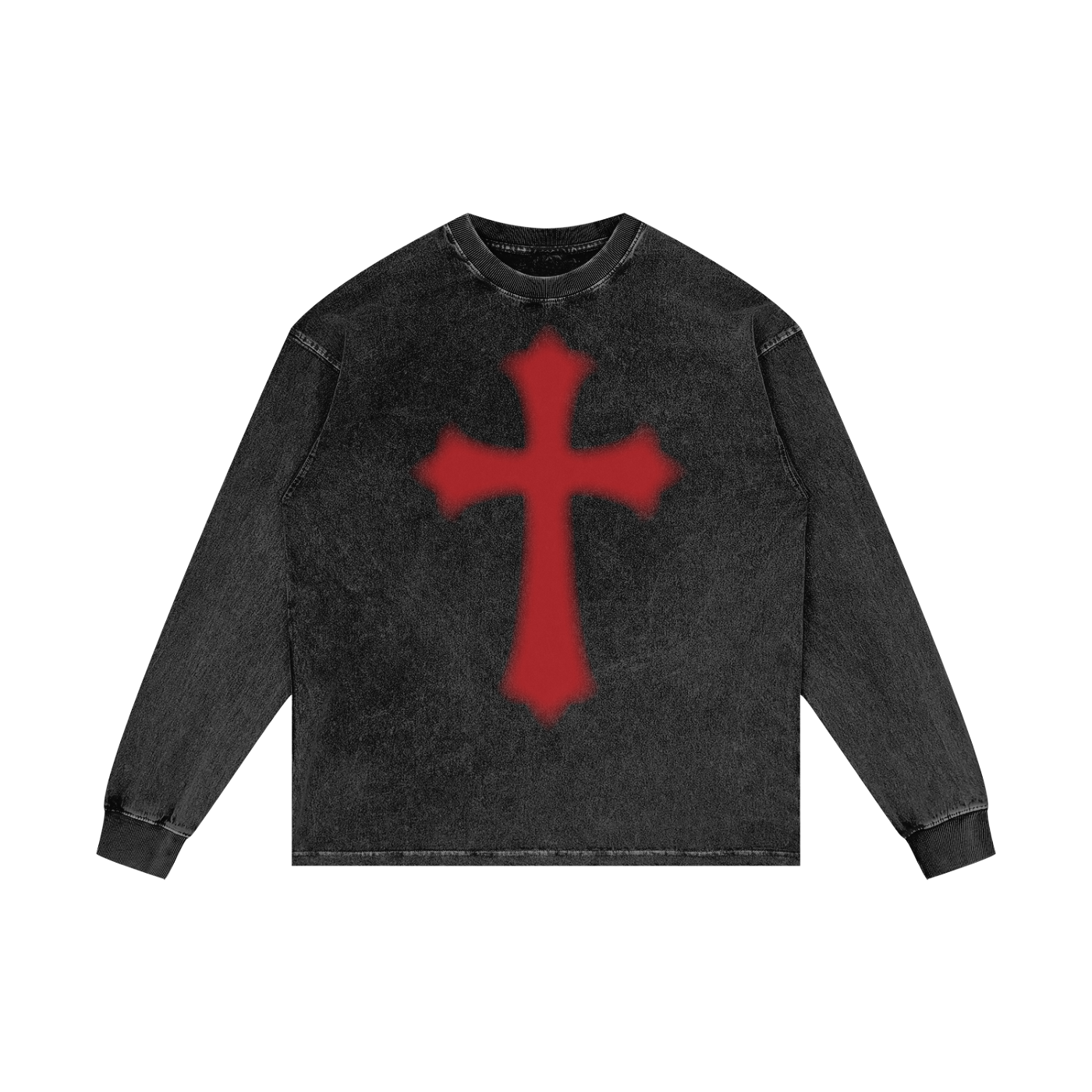 scarlet cross long sleeve tee
